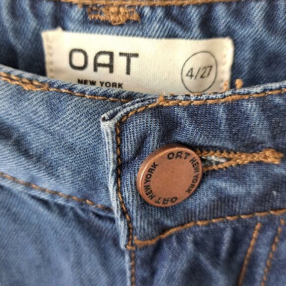 OAT New York 100% Lyocell Palazzo Wide Leg Jeans Chambray Blue Soft Trouser - Picture 4 of 9